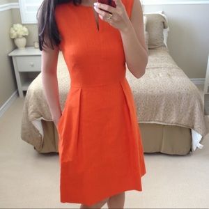 Kate Spade Cleo Orange Linen Midi Dress